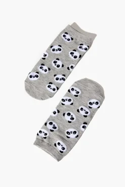 Panda Print Ankle Socks