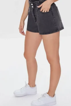 Paperbag Denim Shorts