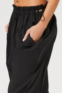 Paperbag Drawstring-Hem Joggers