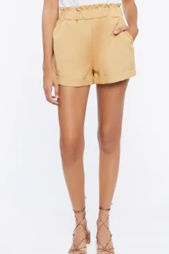 Paperbag Mid-Rise Shorts