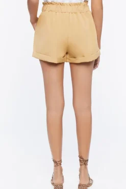 Paperbag Mid-Rise Shorts