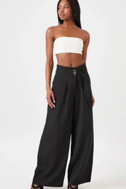 Paperbag Wide-Leg Pants
