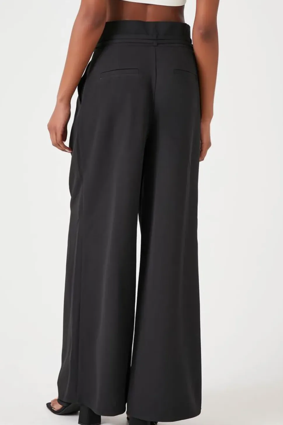 Paperbag Wide-Leg Pants