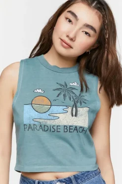 Paradise Beach Graphic Tank Top