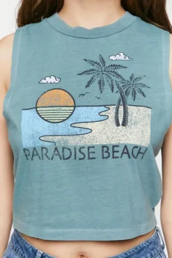 Paradise Beach Graphic Tank Top