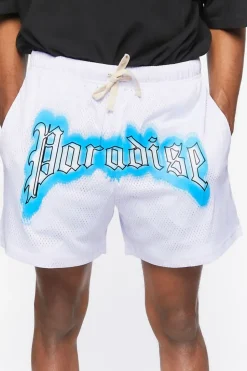 Paradise Graphic Drawstring Shorts