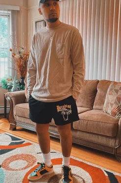 Paradise Graphic Drawstring Shorts
