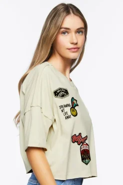 Patch Graphic Cropped Tee