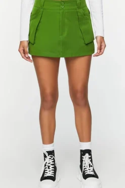 Patch Pocket A-Line Mini Skirt