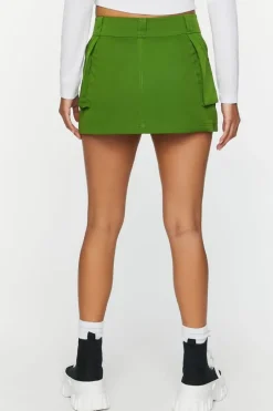 Patch Pocket A-Line Mini Skirt