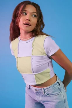 Patchwork Cropped Tee