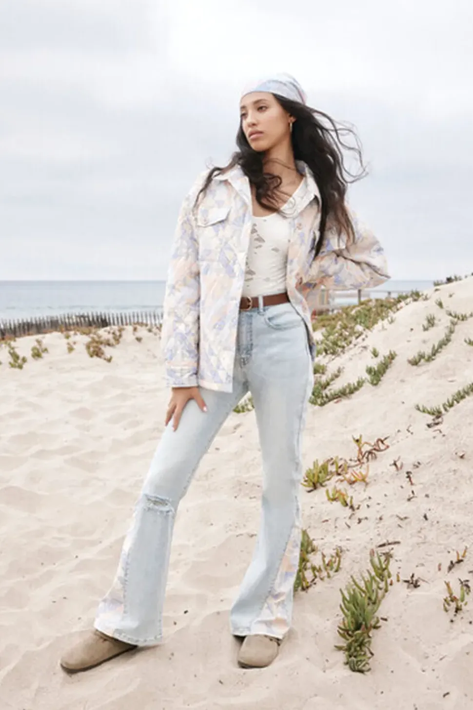 Patchwork Flare Jeans