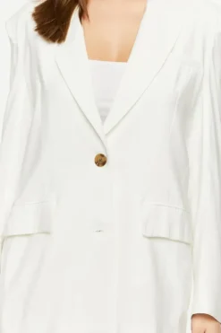 Peak Lapel Single-Breasted Blazer