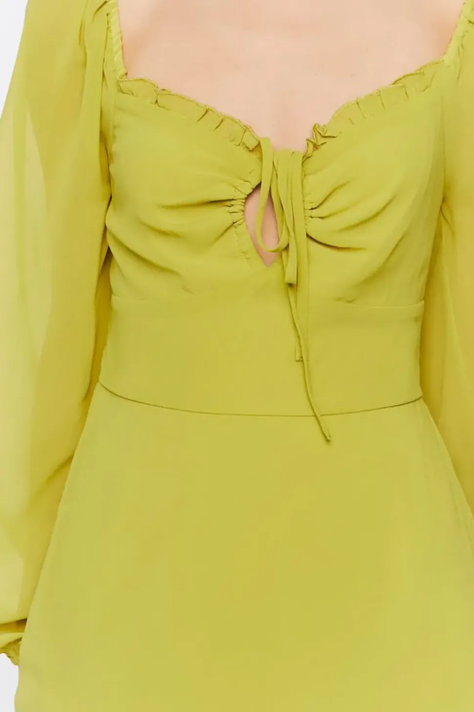Peasant-Sleeve Mini Dress