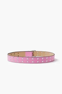 Pebbled Faux Leather Grommet Bet