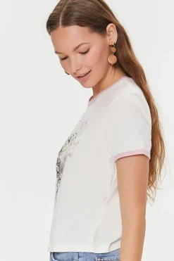 Pink Floyd Graphic Cropped Ringer Tee