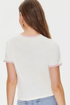 Pink Floyd Graphic Cropped Ringer Tee
