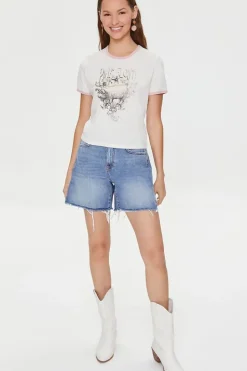 Pink Floyd Graphic Cropped Ringer Tee