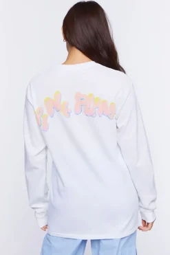 Pink Planet Long-Sleeve Graphic Tee