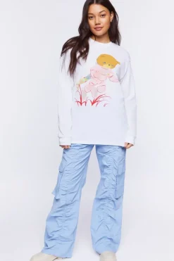 Pink Planet Long-Sleeve Graphic Tee