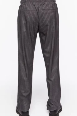 Pinstriped Belted Trousers