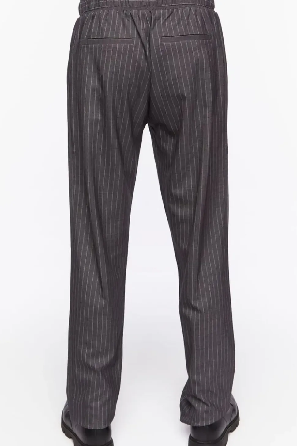 Pinstriped Belted Trousers