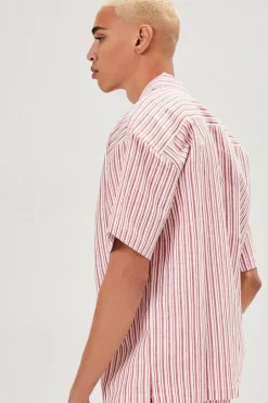 Pinstriped Linen-Blend Shirt