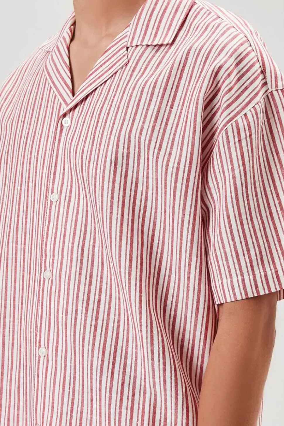 Pinstriped Linen-Blend Shirt