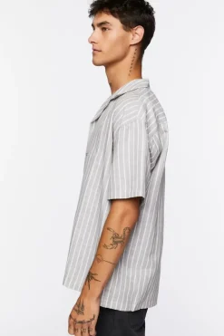 Pinstriped Linen-Blend Shirt