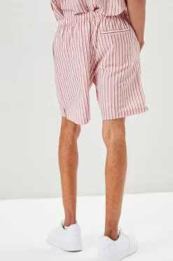 Pinstriped Linen-Blend Shorts