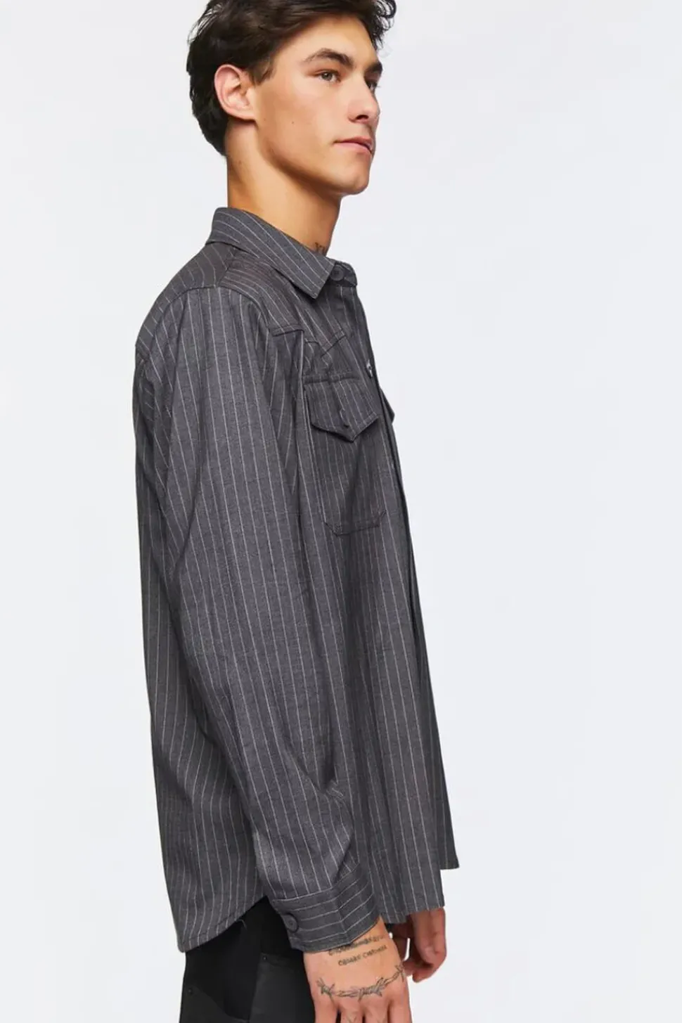 Pinstriped Long-Sleeve Shirt