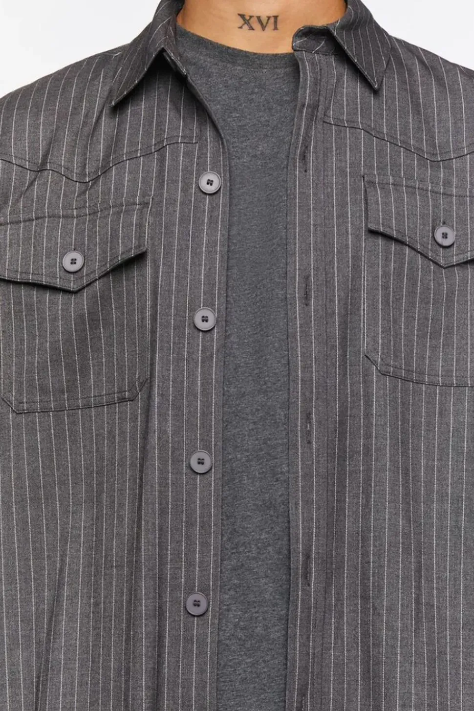 Pinstriped Long-Sleeve Shirt