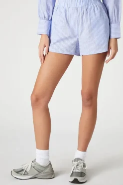 Pinstriped Poplin Shorts