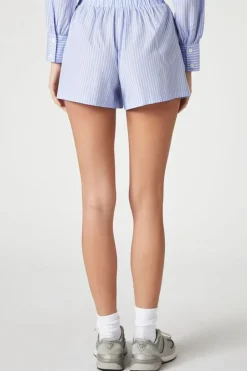 Pinstriped Poplin Shorts