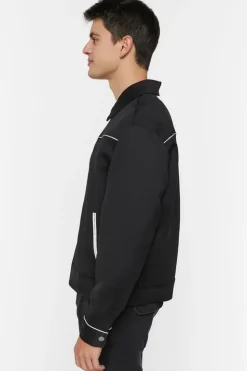 Piped-Trim Bomber Jacket