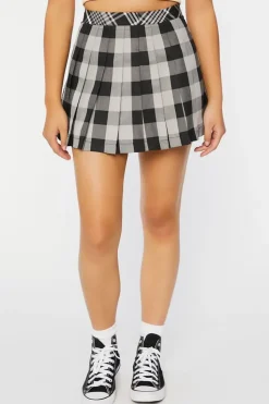 Plaid A-Line Mini Skirt
