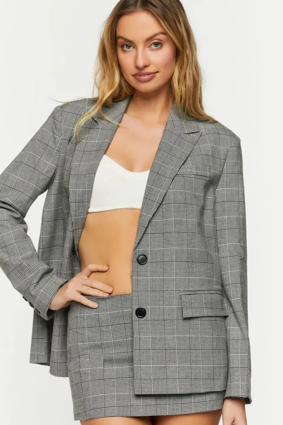 Plaid A-Line Mini Skirt