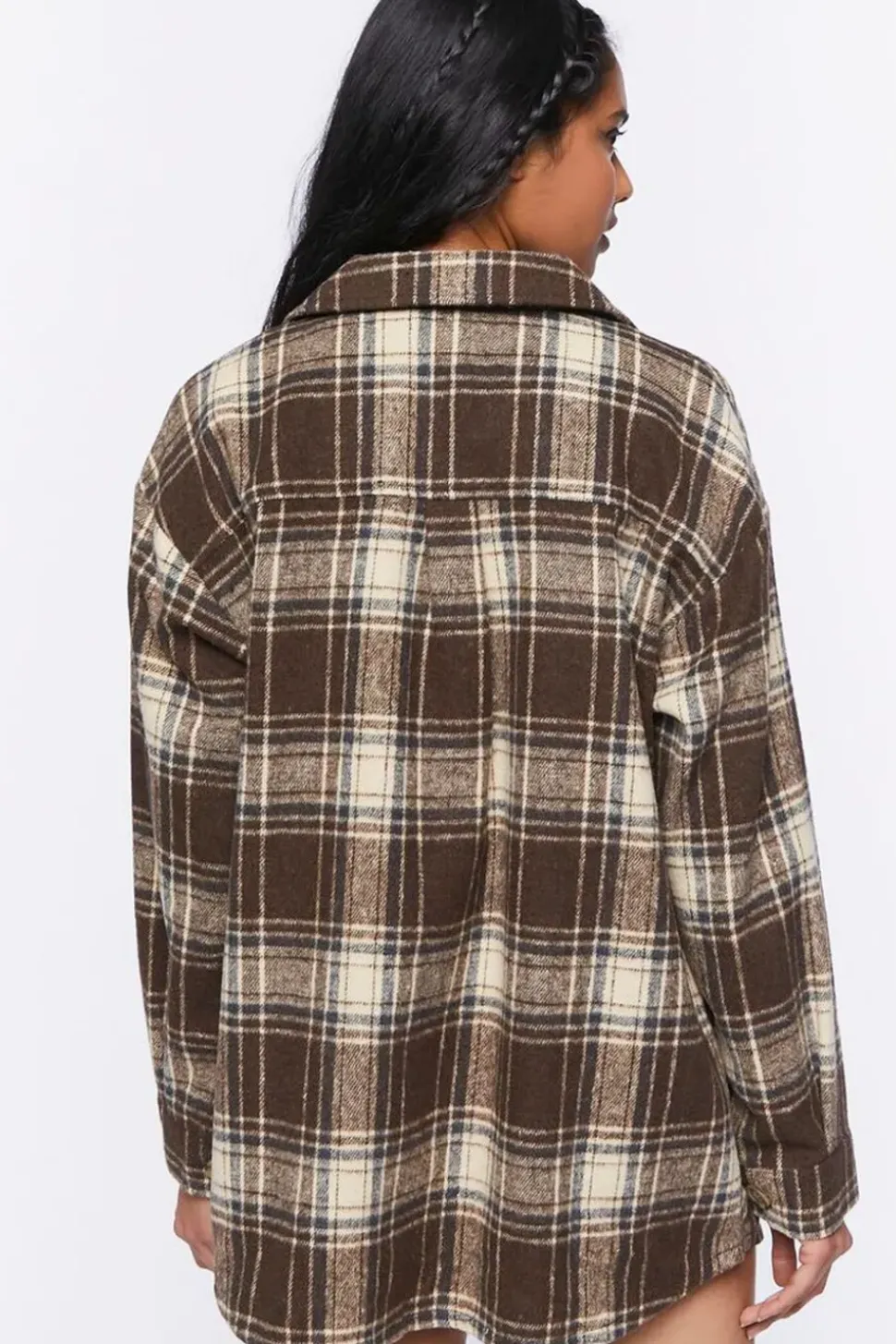 Plaid Button-Front Shacket