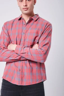 Plaid Button-Front Shirt
