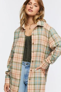 Plaid Button-Up Flannel Shirt