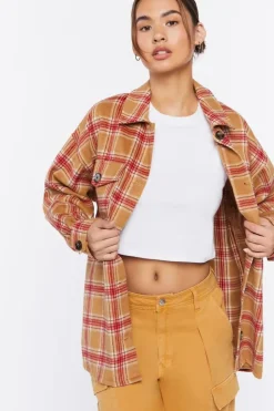 Plaid Button-Up Shacket
