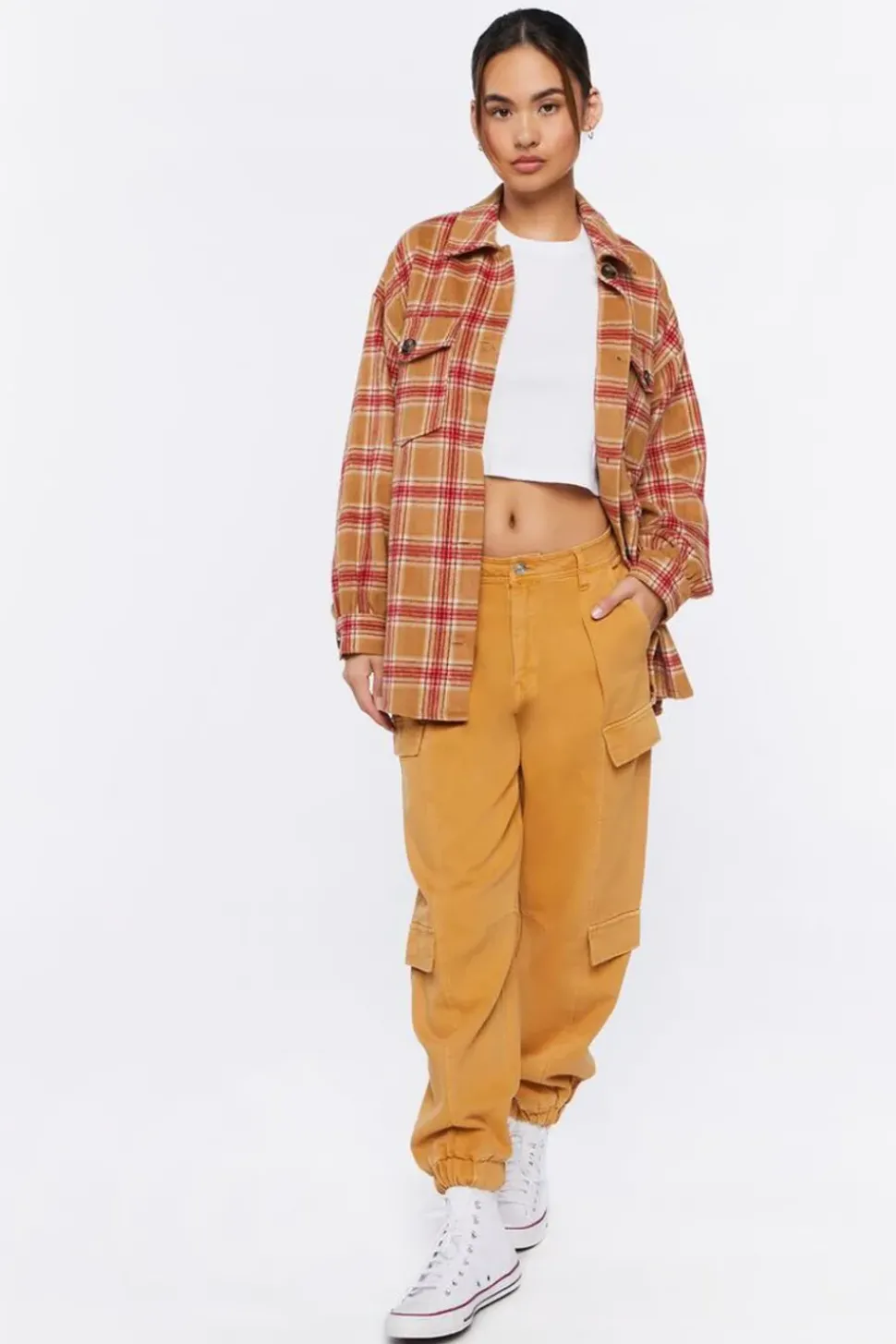 Plaid Button-Up Shacket