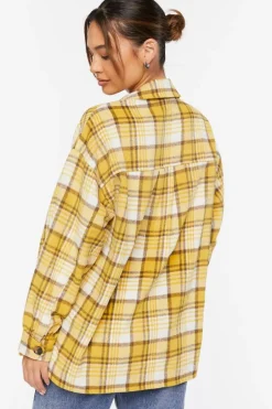 Plaid Button-Up Shacket