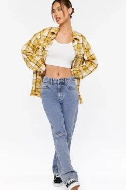 Plaid Button-Up Shacket