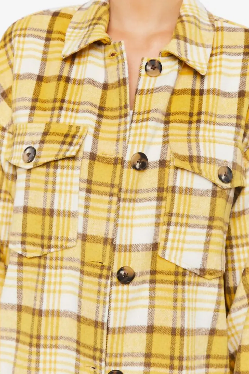 Plaid Button-Up Shacket