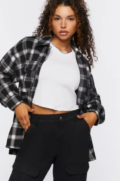 Plaid Button-Up Shacket