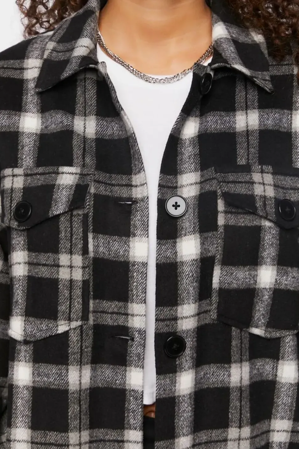 Plaid Button-Up Shacket
