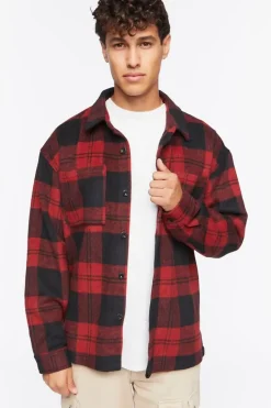 Plaid Button-Up Shirt