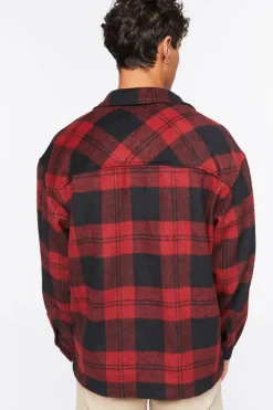 Plaid Button-Up Shirt