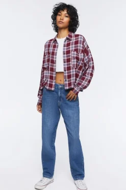 Plaid Button-Up Shirt
